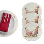 Hermia Pack de 4 Salvamanteles Individuales Multicolor de 37 cm